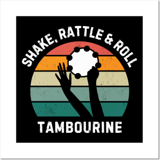 Shake, Rattle & Roll Tambourine - tambourine player Posters and Art